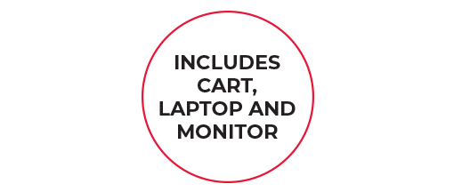 Includes carts, laptop and monitor
